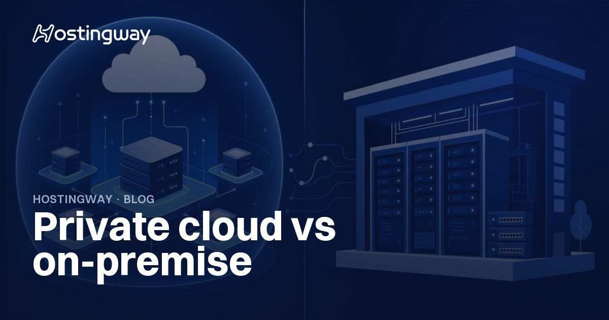 Uitgelichte afbeelding voor het artikel Private cloud vs on-premise
