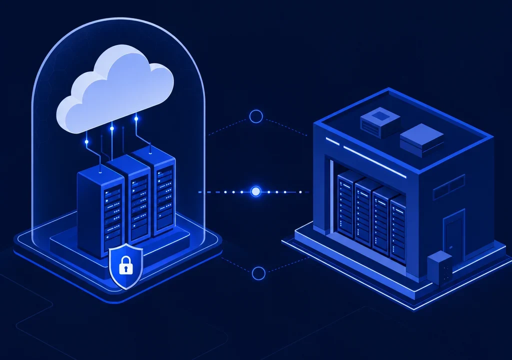 Wat is private cloud vs on-premise?