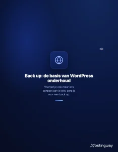 Illustratie: Back up: de basis van WordPress onderhoud